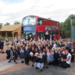 Kids Surrounding Kings Hawford Library Bus